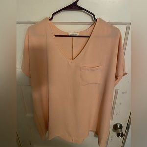 Peach V Neck
